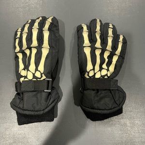 Snow Gloves Skeleton Youth size S/M